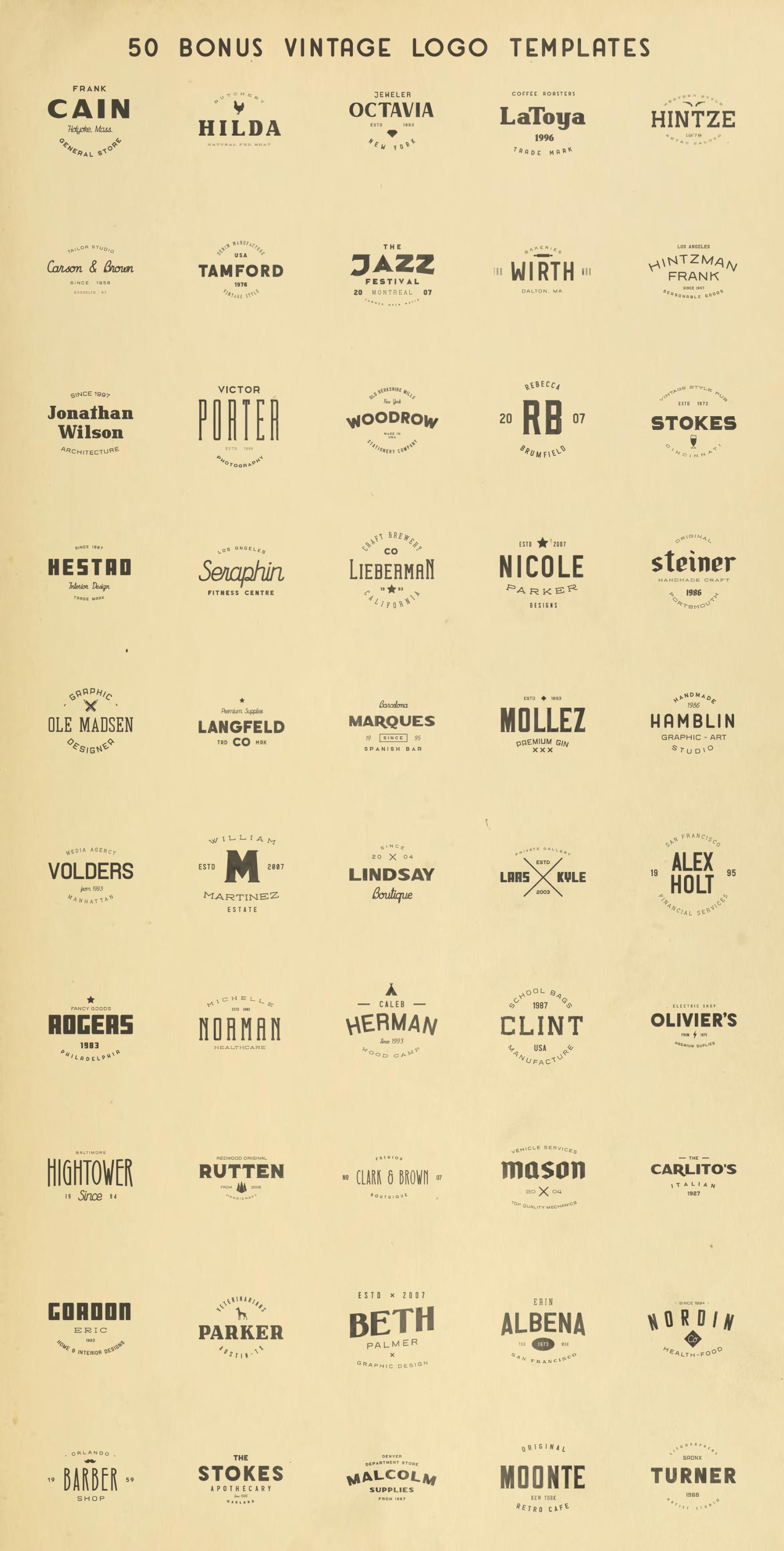 The Retro Brand Font Bundle The Retro Brand Font Bundle
