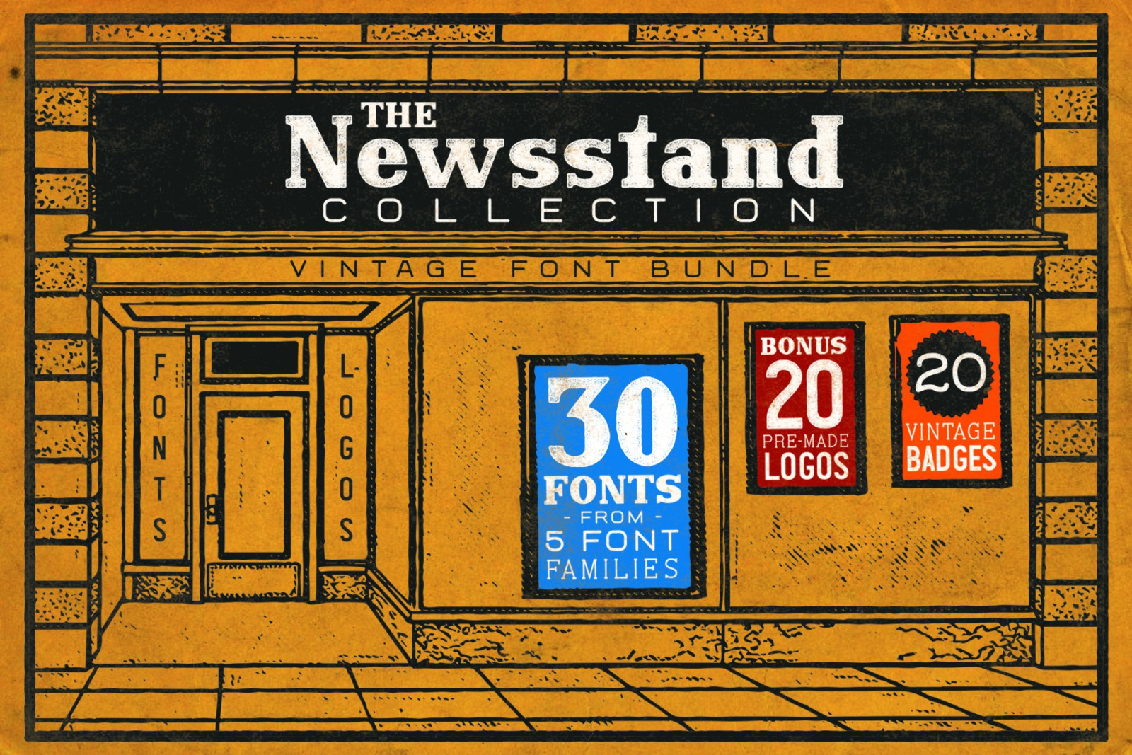 The Retro Brand Font Bundle The Retro Brand Font Bundle