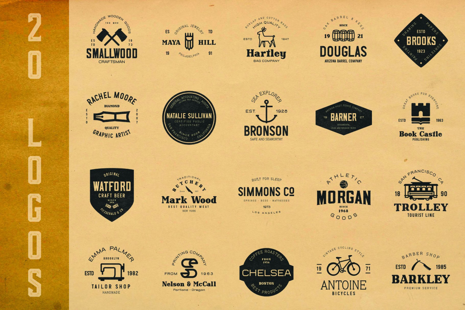 The Retro Brand Font Bundle The Retro Brand Font Bundle