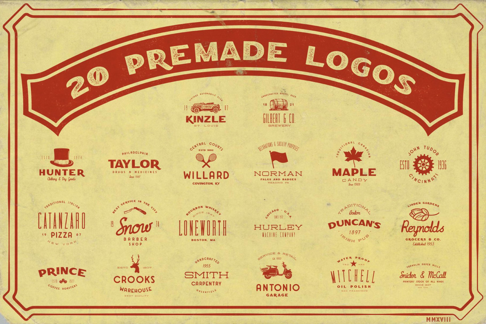 The Retro Brand Font Bundle The Retro Brand Font Bundle