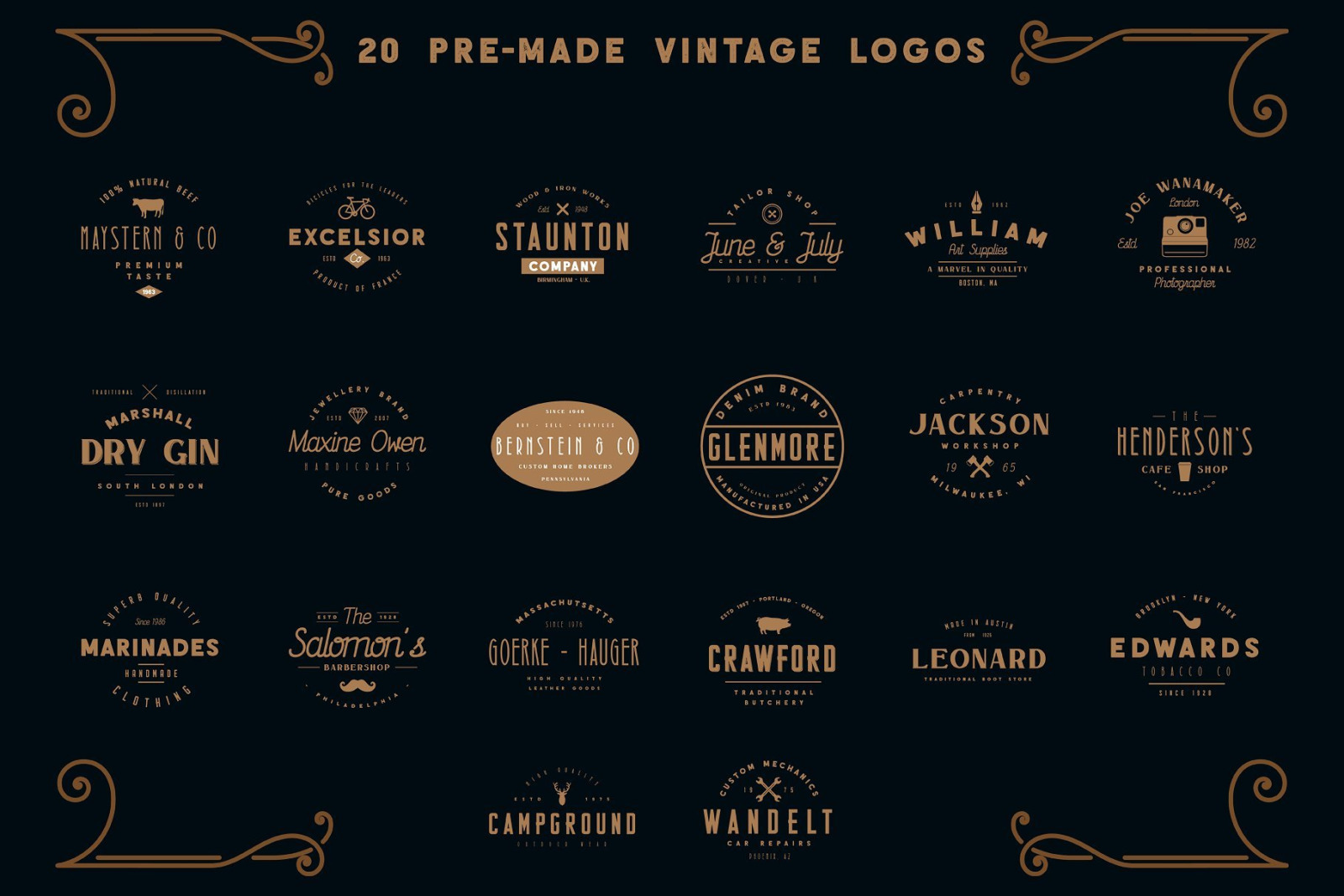 The Retro Brand Font Bundle