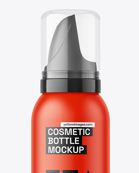 Matte Mousse Bottle Mockup