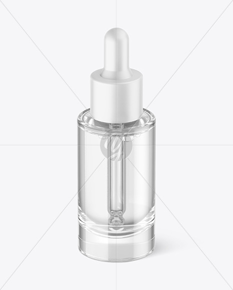 Clear Glass Dropper Bottle Mockup