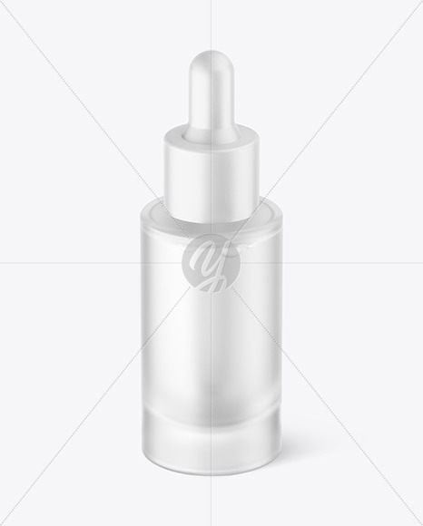 Frosted Glass Dropper Bottle Mockup