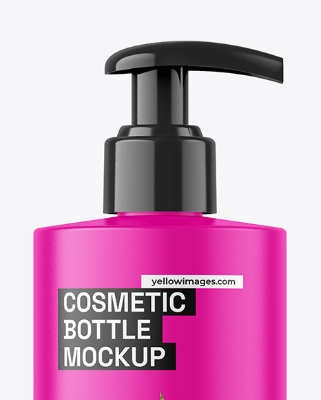 300ml Matte Cosmetic Bottle w/ Pump Mockup 300ml Matte Cosmetic Bottle w/ Pump Mockup