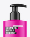 300ml Matte Cosmetic Bottle w/ Pump Mockup