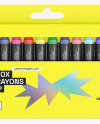 Paper Box With Crayons Mockup