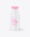 Glossy Plastic Milk Bottle Mockup