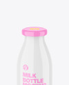 Glossy Plastic Milk Bottle Mockup