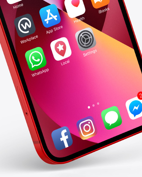 Apple iPhone 13 Red Mockup