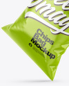 Opened Glossy Bag w/ Salted Potato Chips Mockup