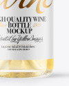 Clear Glass White Wine Bottle Mockup