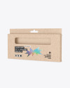 Kraft Box With Crayons Mockup
