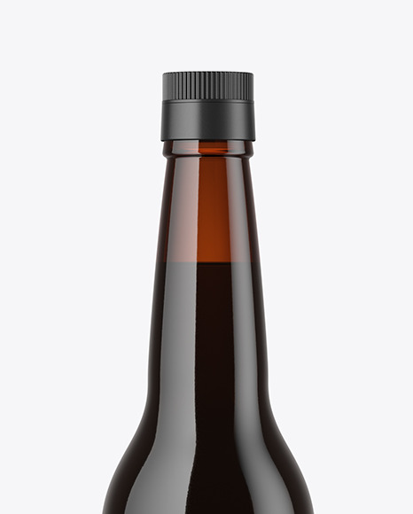 Amber Glass Bottle Mockup