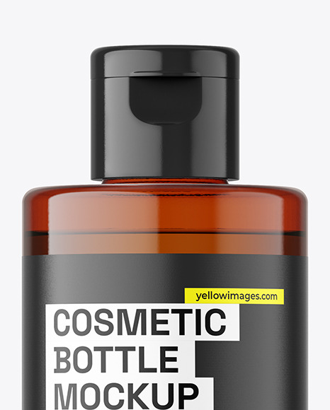 100ml Amber Cosmetic Bottle Mockup