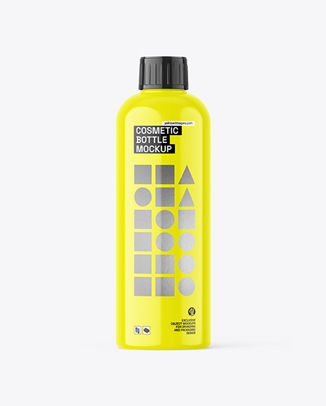 Glossy Cosmetic Bottle Mockup - Shampoo bottle mockup