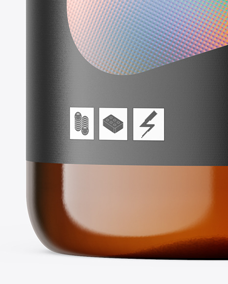 100ml Amber Cosmetic Bottle Mockup 100ml Amber Cosmetic Bottle Mockup