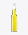 Clear Glass Olive Oil Bottle Mockup