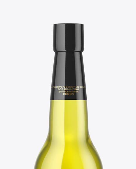 Clear Glass Olive Oil Bottle Mockup