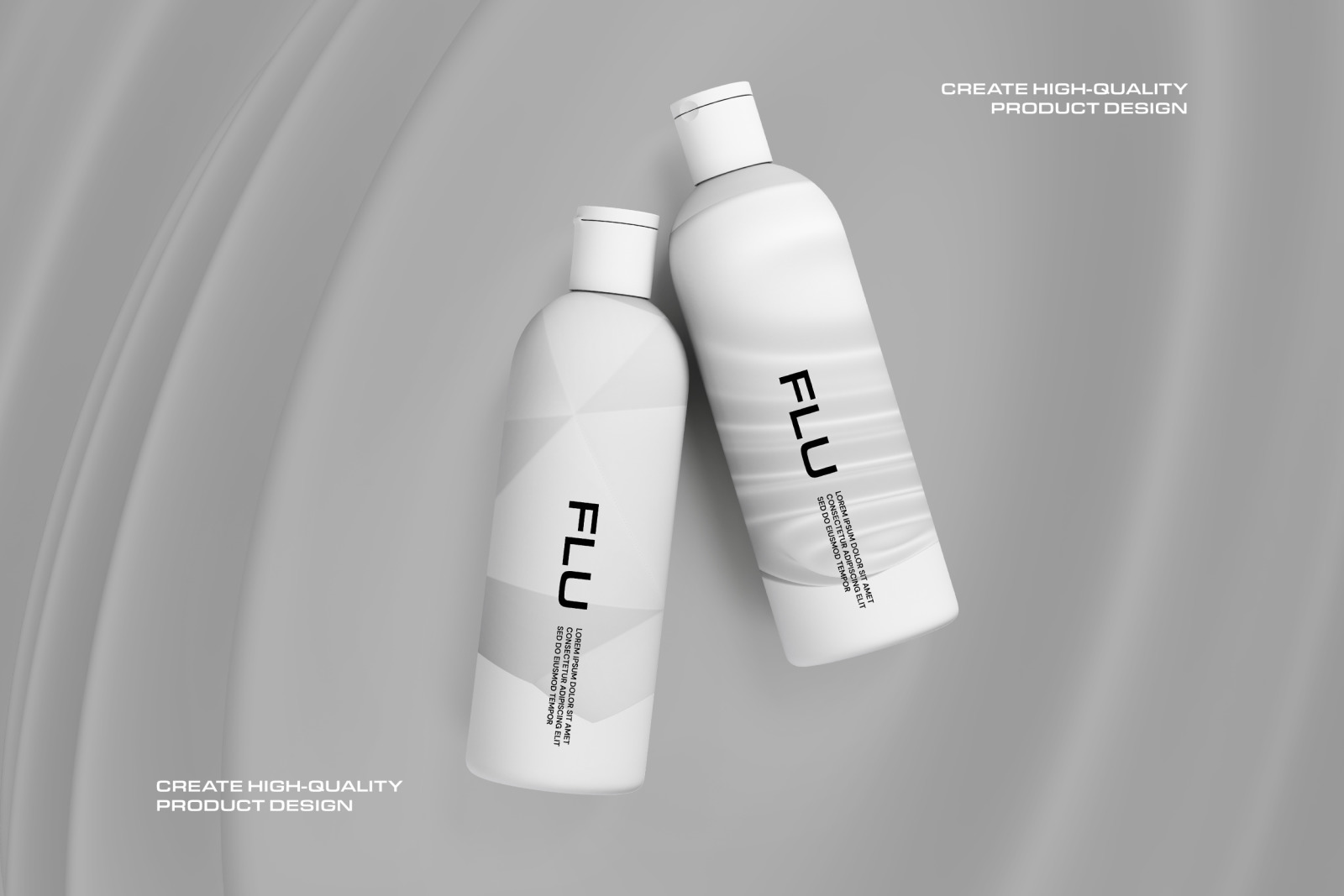 Modern 3D White Shapes Collection Modern 3D White Shapes Collection