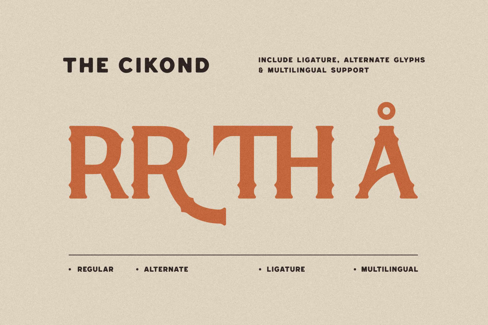 Cikond - Vintage Display Font Cikond - Vintage Display Font