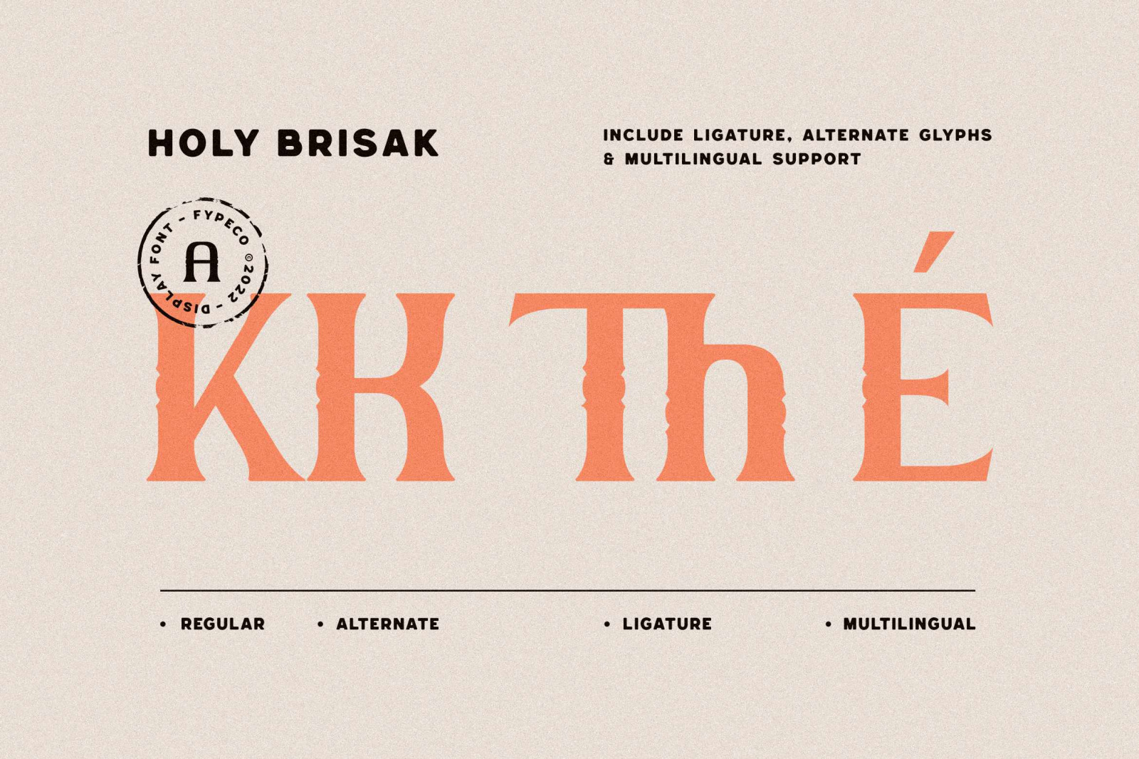 Holy Brisak - Vintage Display font