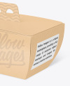 Kraft Curved Box w/ Handle Mockup