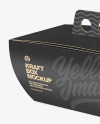 Kraft Curved Box w/ Handle Mockup