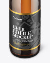 Amber Glass Beer Bottle Mockup