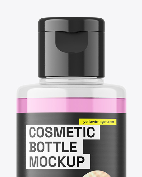 100ml Clear Cosmetic Bottle Mockup