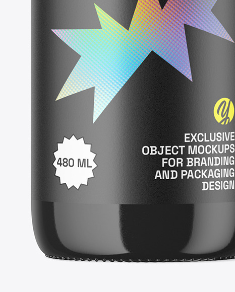 Glossy Bottle Mockup