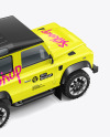 Off-Road SUV Mockup - Back Half Side View (High-Angle Shot)