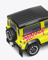 Off-Road SUV Mockup - Back Half Side View (High-Angle Shot)