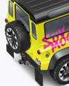 Off-Road SUV Mockup - Back Half Side View (High-Angle Shot)