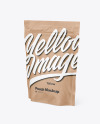 Kraft Pouch Mockup - Halfside View