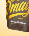 Kraft Pouch Mockup - Halfside View