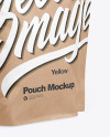 Kraft Pouch Mockup - Halfside View