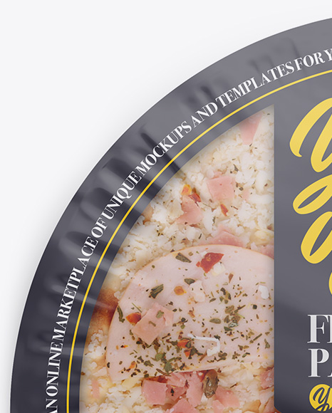 Frozen Pizza Pack Mockup - Top View