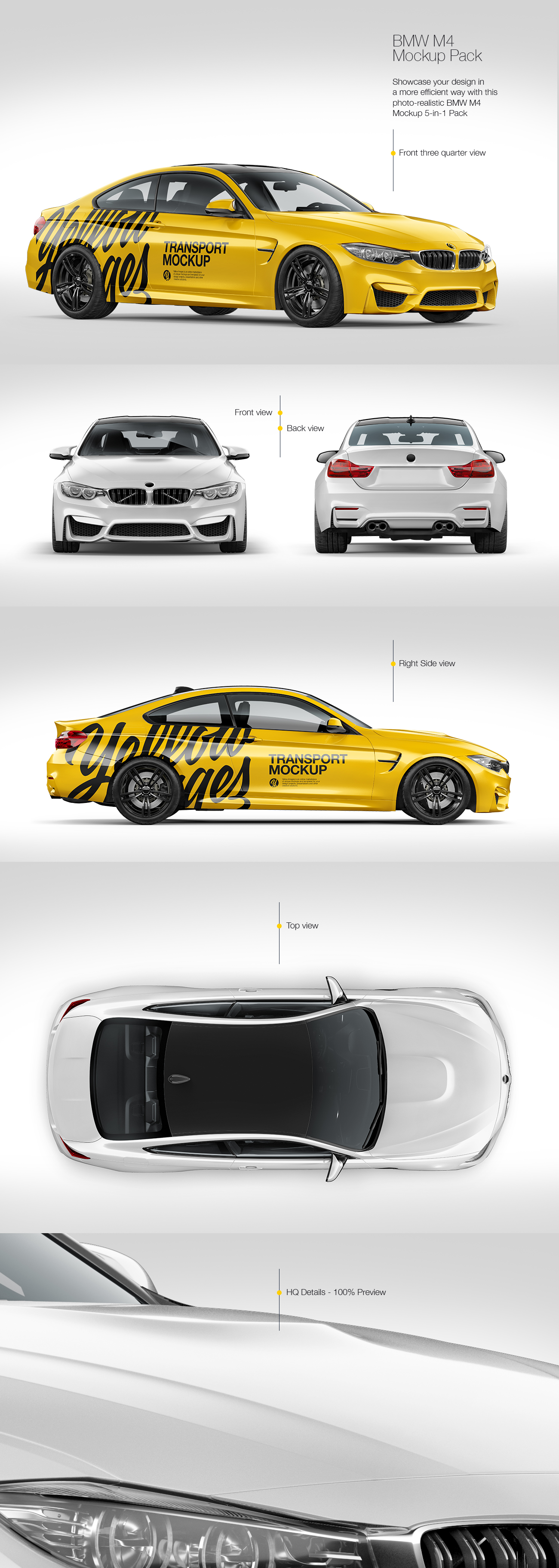 BMW M4 Mockup Pack