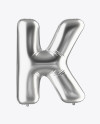 Letter K Foil Balloon Mockup