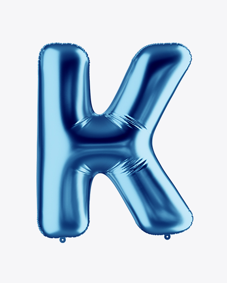 Letter K Foil Balloon Mockup