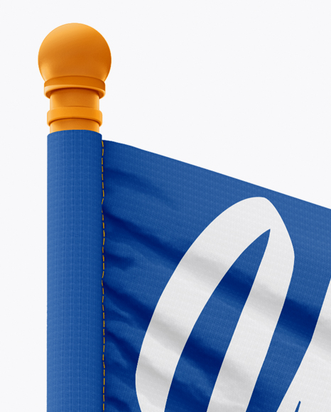 Flag Mockup - Half Side View