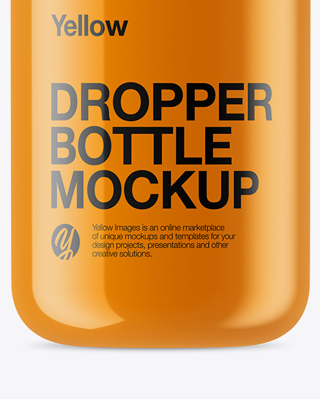 Glossy Dropper Bottle Mockup