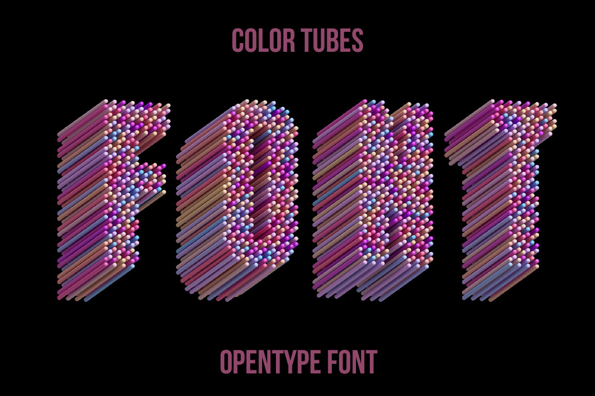 Color Tubes Font