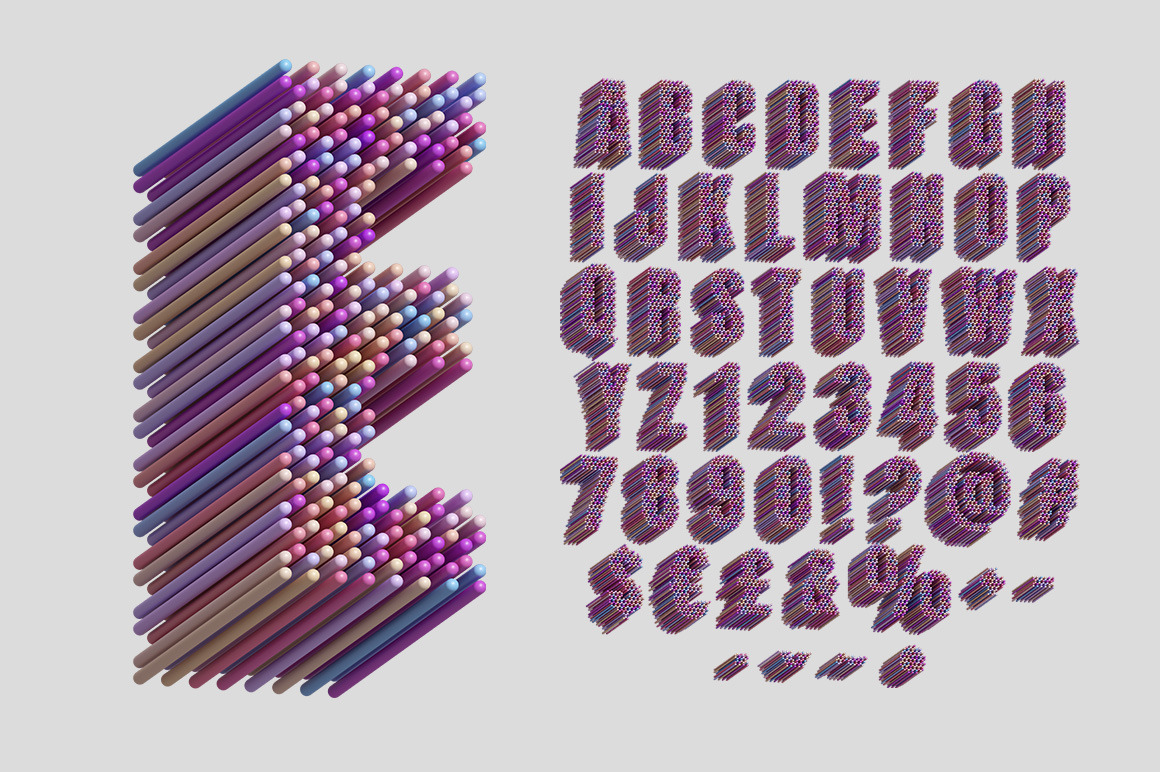 Color Tubes Font