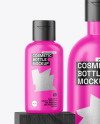 Set of Matte Cosmetic Bottles Mockup