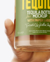 Tequila Bottle in the Hand Mockup