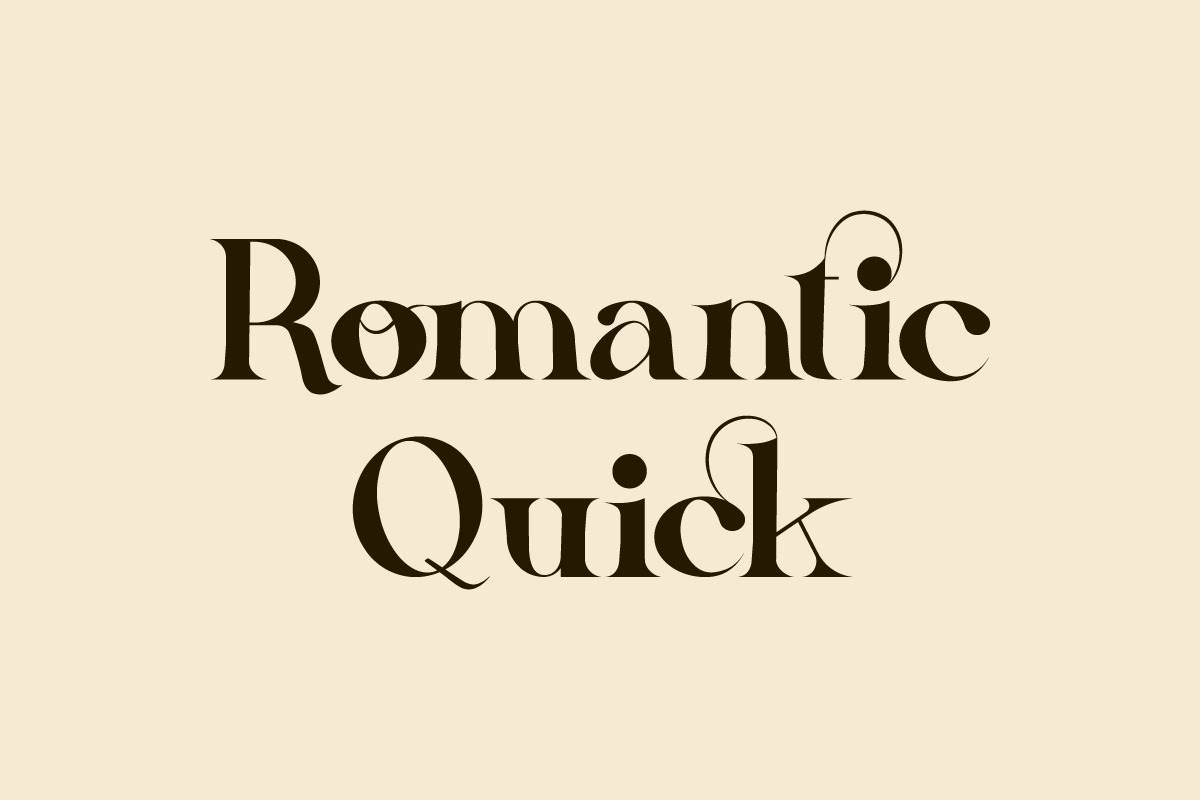 Romantic Quick Serif Font Romantic Quick Serif Font