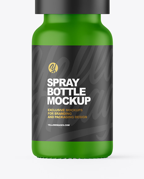 Matte Spray Bottle Mockup