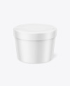 Matte Plastic Ice Cream Cup w/ Label Mockup